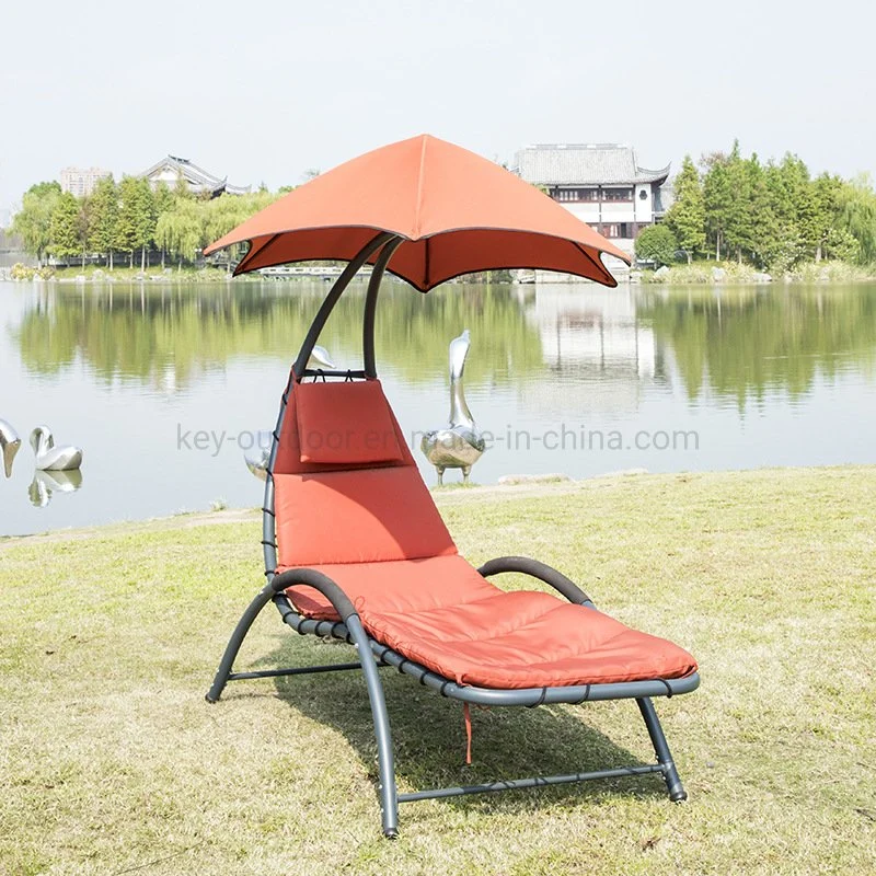 Terraza al aire libre de reclinación del respaldo portátil Villa Jardín de ocio de giro de la pesca Camping Playa silla plegable con tapa