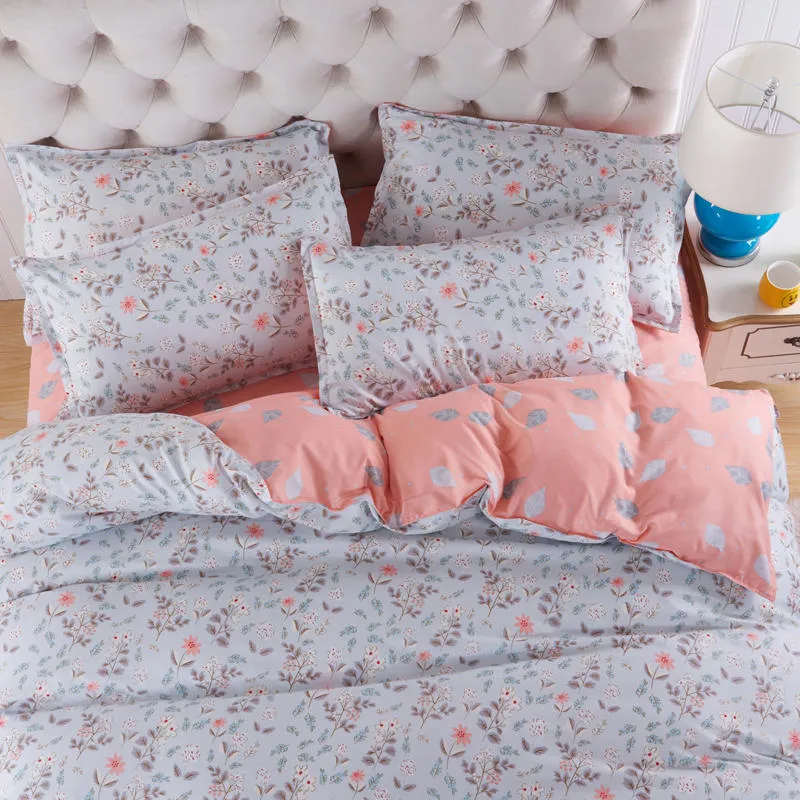 100% Polyester Bedding Set Including Pillowcase, Mattress Cover and Bedsheet