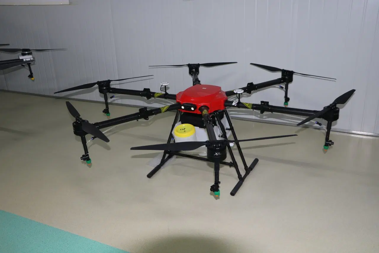 16 kg de fibra de carbono de 6 ejes Control Remoto de pulverización de plaguicidas con aviones no tripulados UAV