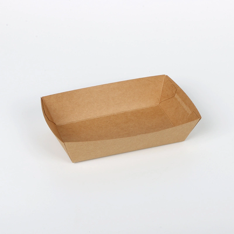 Wholesale/Supplier Recycled Raw Material Rectangle Salad Fruit Lunch Takeaway Food Packaging Kraft Paper Box