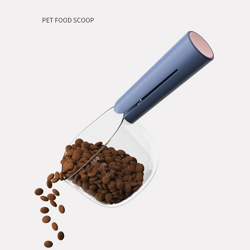 Pet Food Spoon Transparent Belt Scale Measuring Food Spoon Pet Tableware