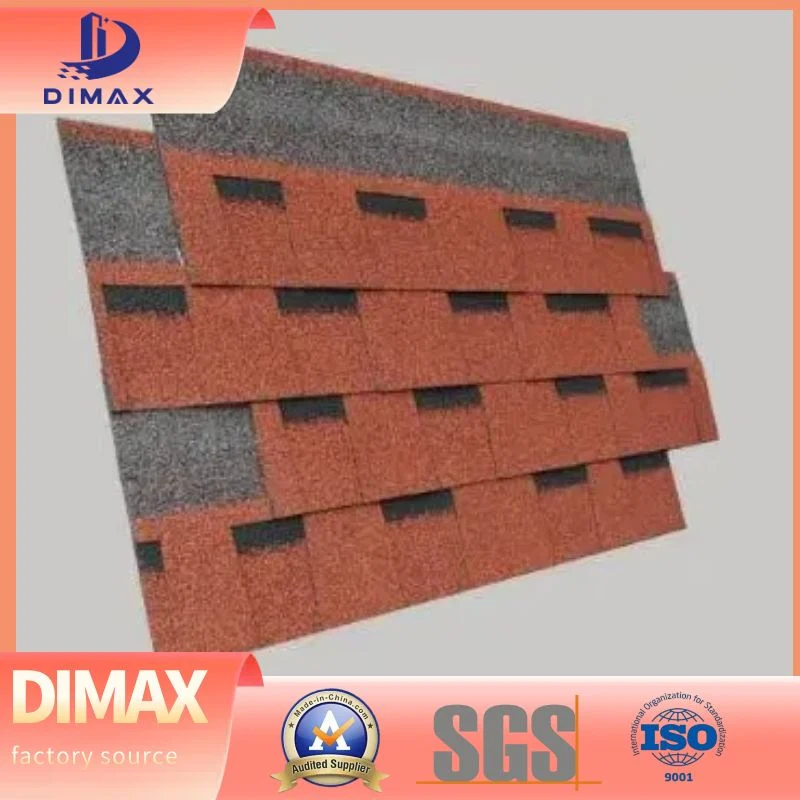 بيع مباشر للمصنع سقف أسفلت حجري ملون مقاوم للماء من أعلى جودة Shingle Tiles