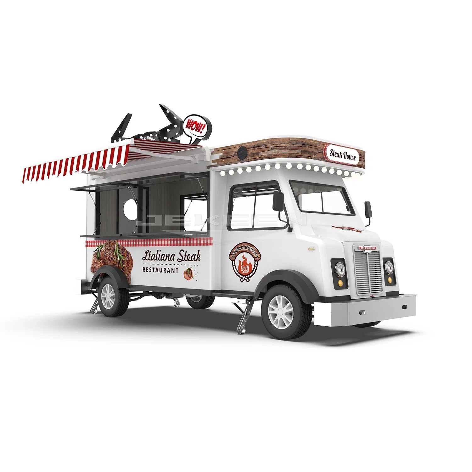 Jekeen Venta caliente máquina barbacoa personalizada Trailer Van Cocina