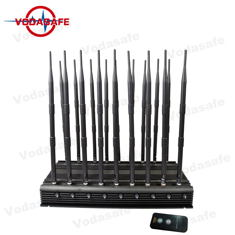 18 Antennas Adjustable 3G 4G Mobile Phone Signals Jammer WiFi GPS VHF UHF Lojack RF Signal Blocker Jammer