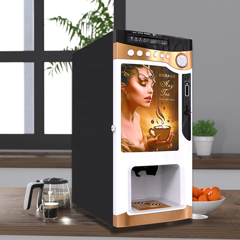 Indoor Fully Automatic Instant Coffee Vending Machine with Water Pump