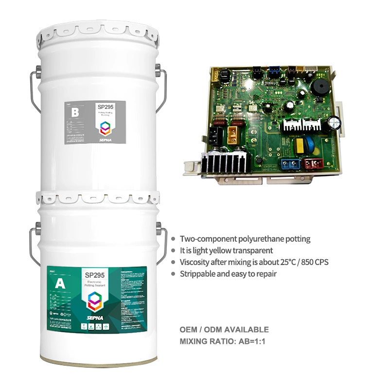 Two Component Transparent Waterproof IP68 Dielectric Insulating Liquid PU Potting for Electronics PCB LED