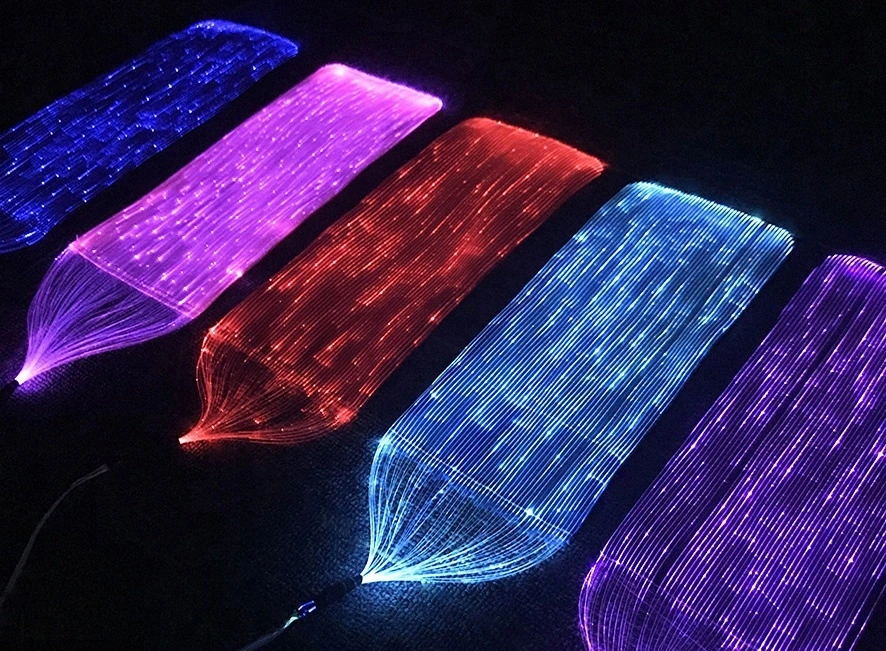 Wholesale/Supplier Spandex Lace Optical Textiles LED Luminous Glow in The Dark Fiber Optic Light up Fabric