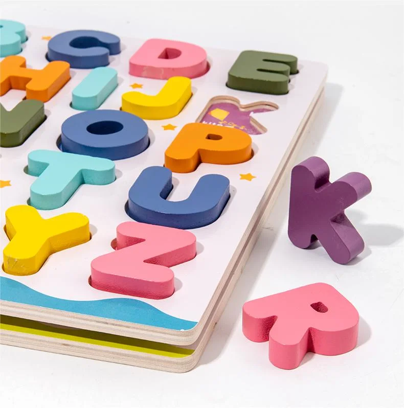 Wooden Toy Alphabet Puzzle Kids Education Toy