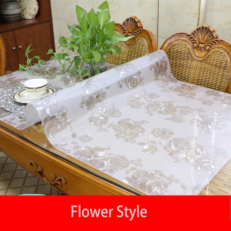 Transparent PVC Waterproof Anti-Oil Anti-Hot Plastic Tablecloth