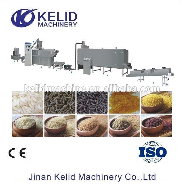 Twin Screw Extruder Artificial Fortified Rice Making Processing Machine