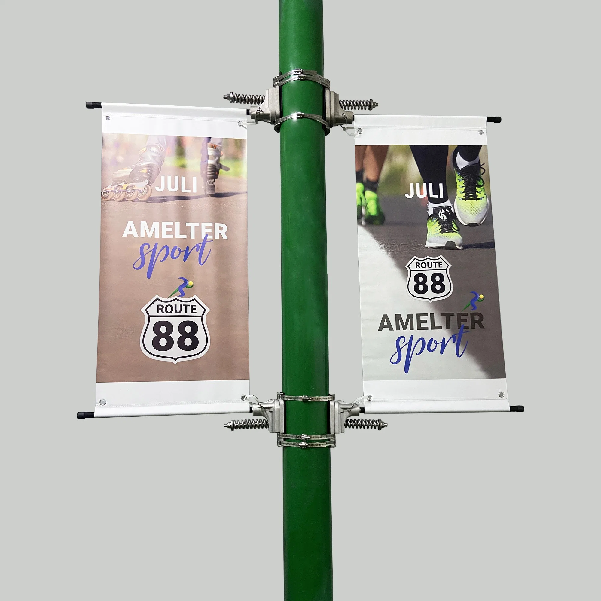 Metal Street Pole Advertising Sign Holder (BS-BS-046)