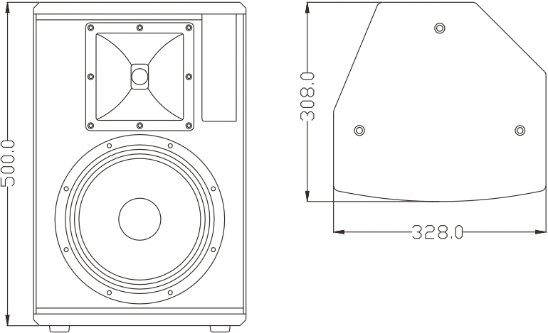 China 10" Sistema de som áudio colunas de gama total U110V