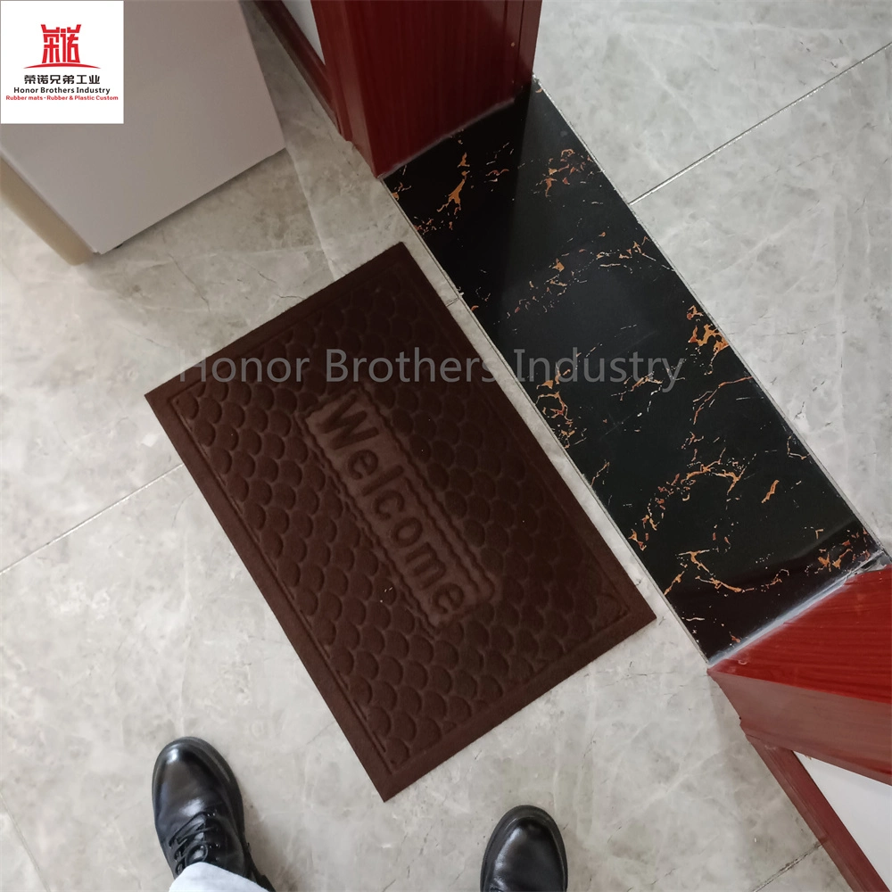 Rubber Entrance Outdoor Mats for Hotels, Shopping Malls, Pub, Tavern, Stone Brown