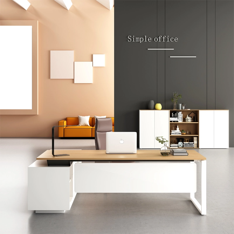Factory Supply Luxus Bürotisch CEO L geformten Manager Desk Möbel Für Das Executive Office