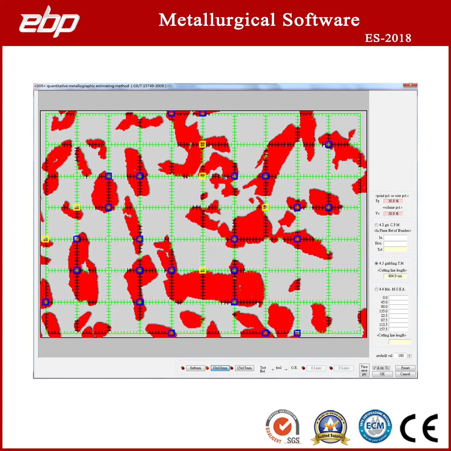 Metallographic Microscope Image Analysis Software Es-2018