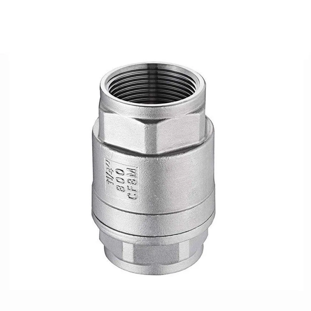 Thread Spring Loaded Vertical Lift Type Stainless Steel Inline Non-Return Check Valve