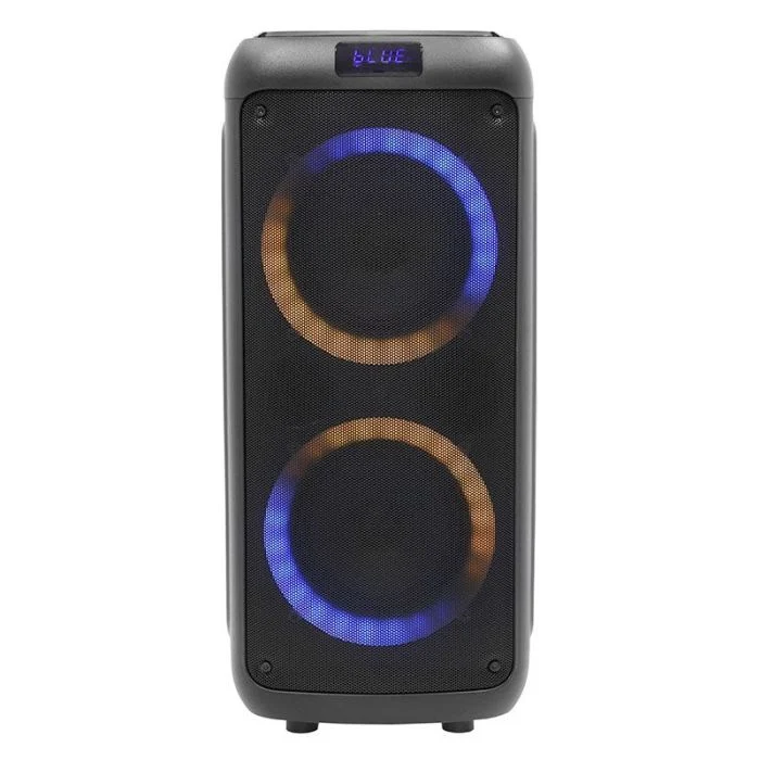 Económico Dual 6,5 pulgadas TWS Audio inalámbrico Bluetooth recargable Caxia Altavoz de Som para fiestas de karaoke al aire libre con cable Micrófono