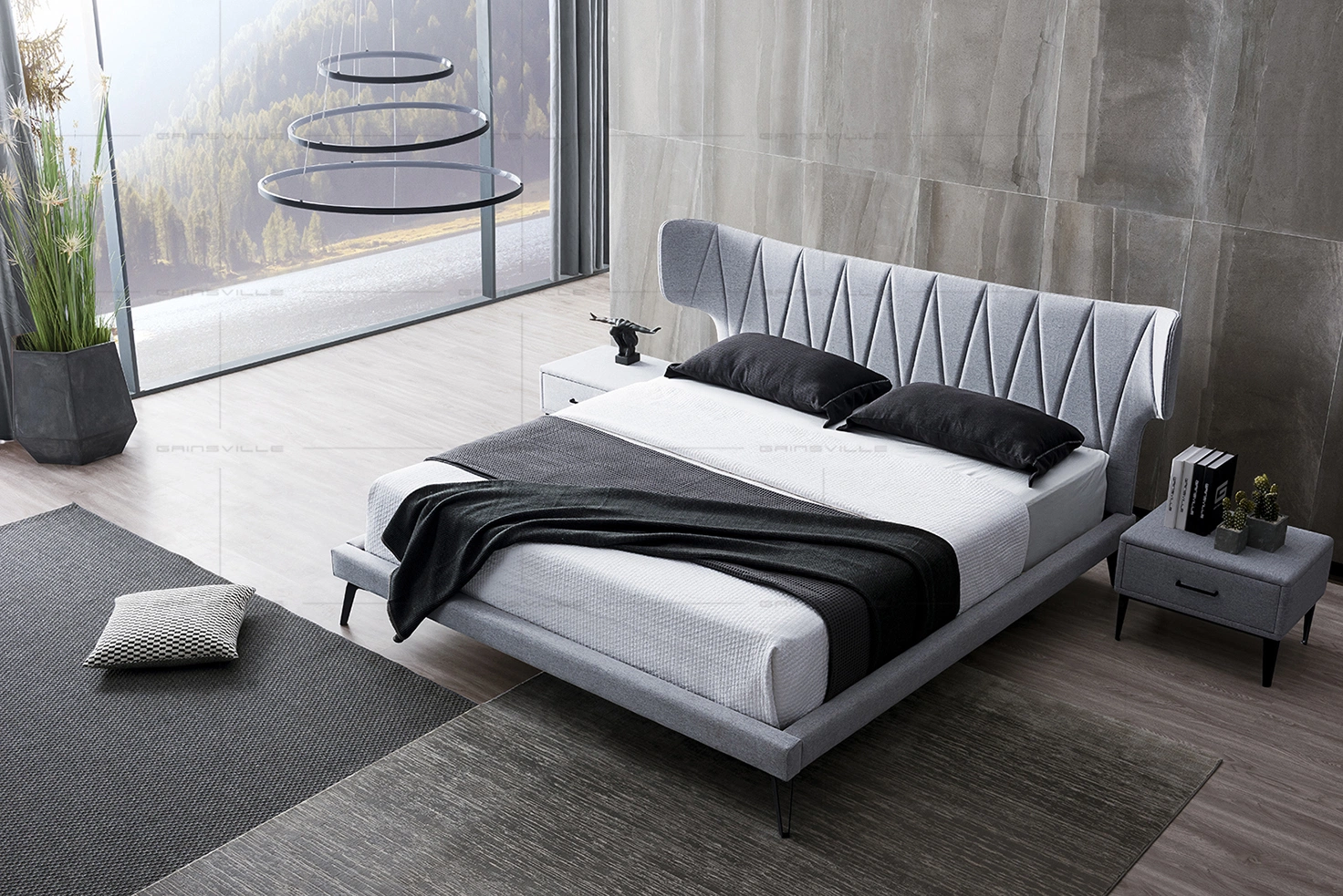 Großhandel Eleganz Schlafzimmer Möbel Home Möbel mit Soft Kopfstütze Gc1801