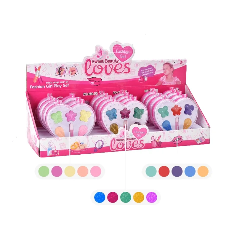 12 PCS Pretty Children Cosmetics DIY Girls Gift Beauty Interesting Child Love Children's Makeup Set-3assted Children Makeup Set