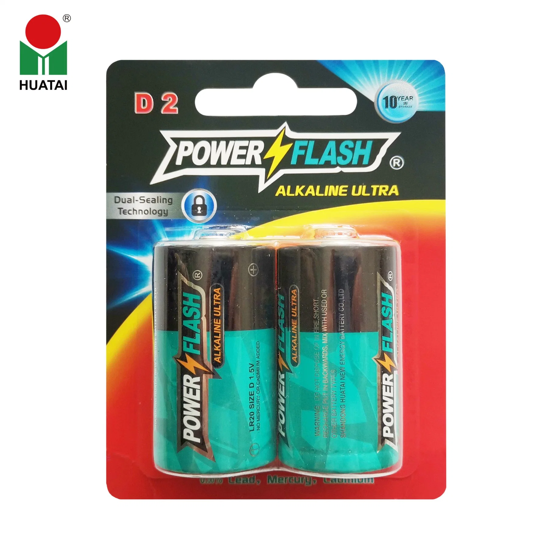Alkaline Battery Lr20 D Size 1.5V Primary Dry Battery for Flashlight/Toys