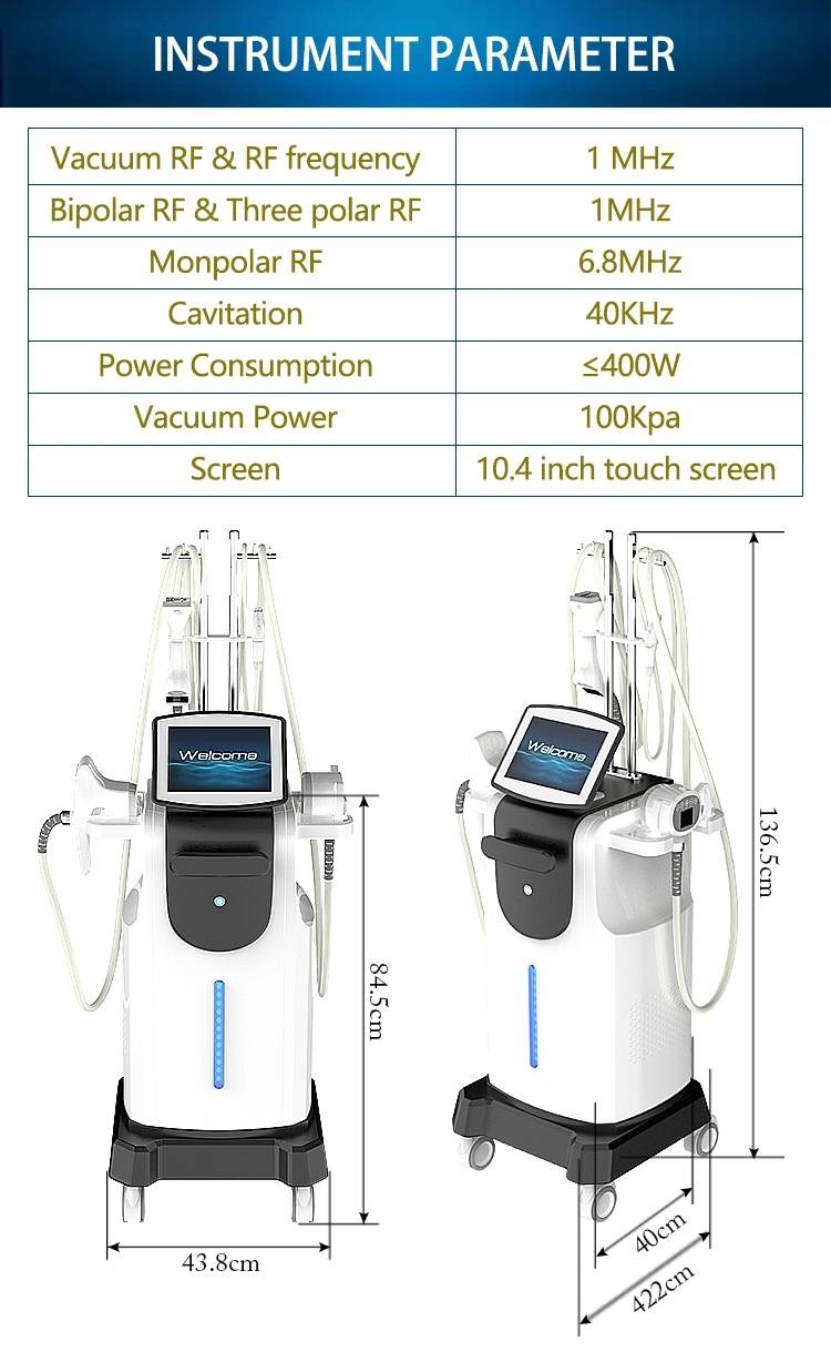 Mejor resultado Velawell RF cavitación Body Contouring Extracción de grasa de la máquina de belleza