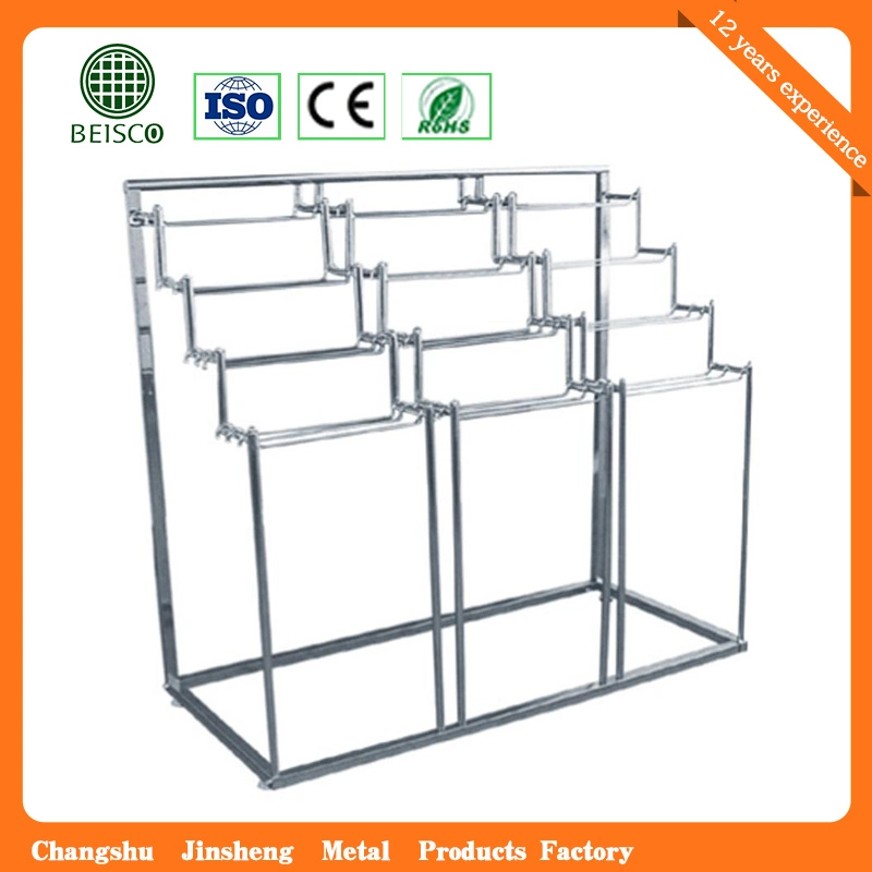 Montado na parede de aço inoxidável Exibir Roupas Cavalete