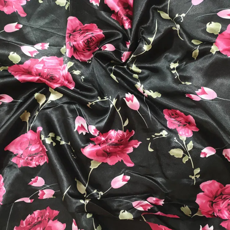 Customized Woven Digital Printing Polyester/Nylon Spandex Pure Silk Crepe Chiffon Printed Textile Fabric for Lining Swimwear Dress Garment