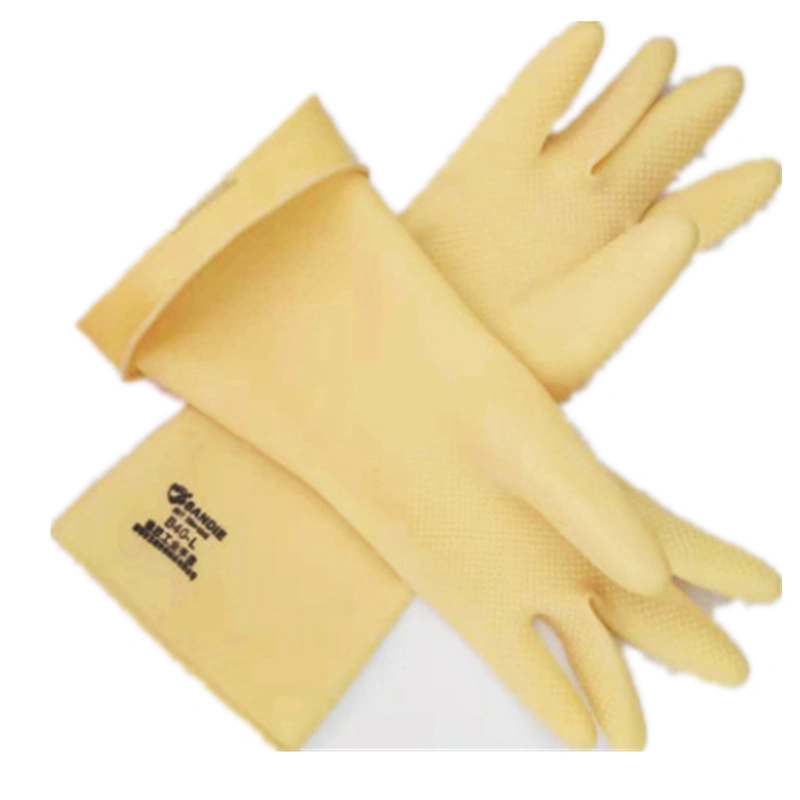 31cm liquide résistant aux produits chimiques La preuve des gants de caoutchouc industriel de protection