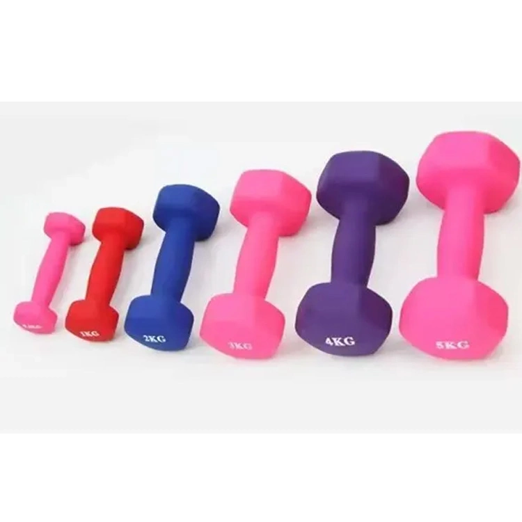 Venta en caliente equipos de fitness para la mujer Entrenamiento de fuerza Weitightlivitng vinilo Dumbbell hexagonal