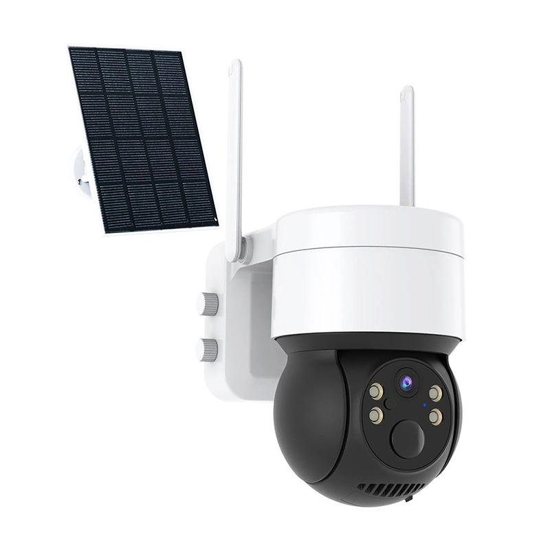 WiFi Smart Outdoor 360 PTZ PIR 1080p Cámara Solar Panel CCTV IP Cámara de vigilancia de seguridad inalámbrica de red