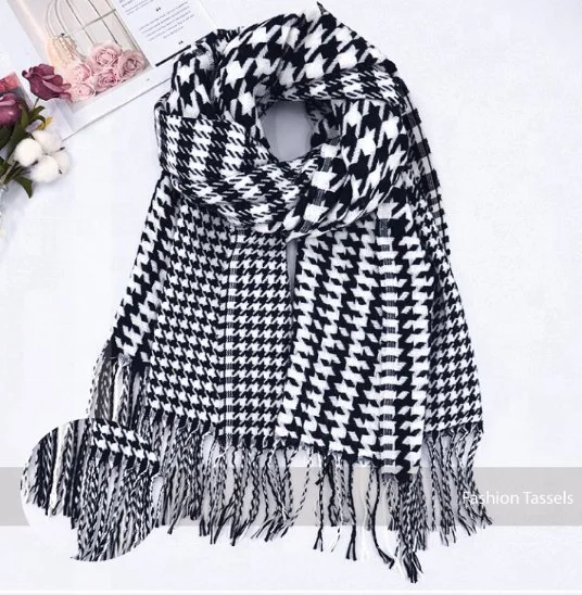 High quality/High cost performance  Custom Simple Solid Color Cashmere Scarf Winter Warm Knitted Ladies Scarf