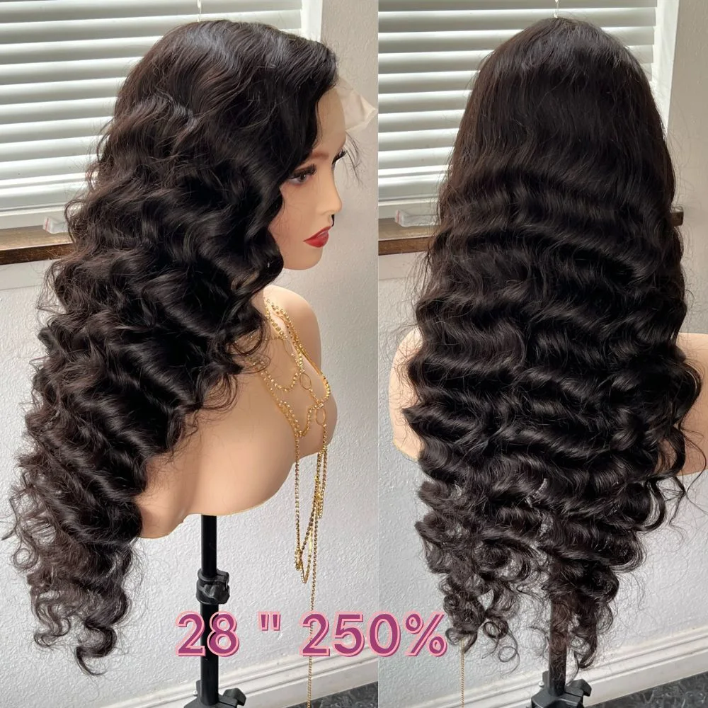 Cheap 4*4 13*4 HD Transparent Swiss Lace Front Wigs Human Hair, Natural Loose Deep Wave Wig Perruque Virgin Human Hair Vendors