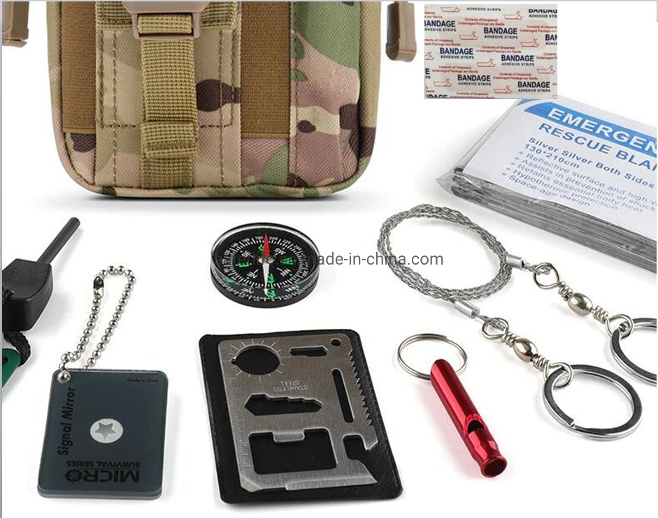 Комплект SOS Portable Outdoor Multi Tools Bag Emergency Survival Kit