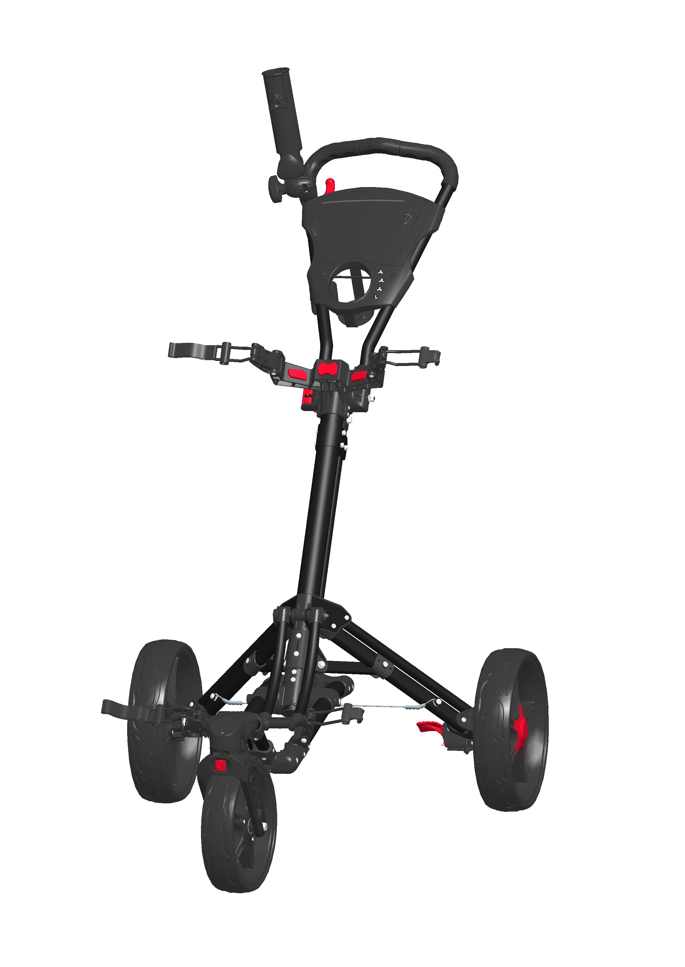 3 Pulsar la rueda de carro de Golf - Golf Trolley-Aluminum ligero carro de golf