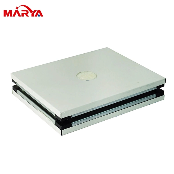 Marya 100mm Thickness Alu. Honeycomb Fireproof Sandwich Cleanroom Panel for Pharmaceutical Commercial LED Panel Cleanroom Classroom Studio Surface Square LED