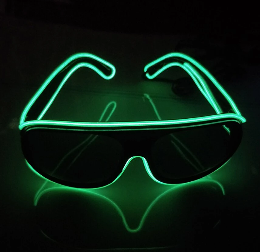 Light up EL Wireless USB Rechargeable LED Glasses Flashing Sport LED Sunglasses for Party