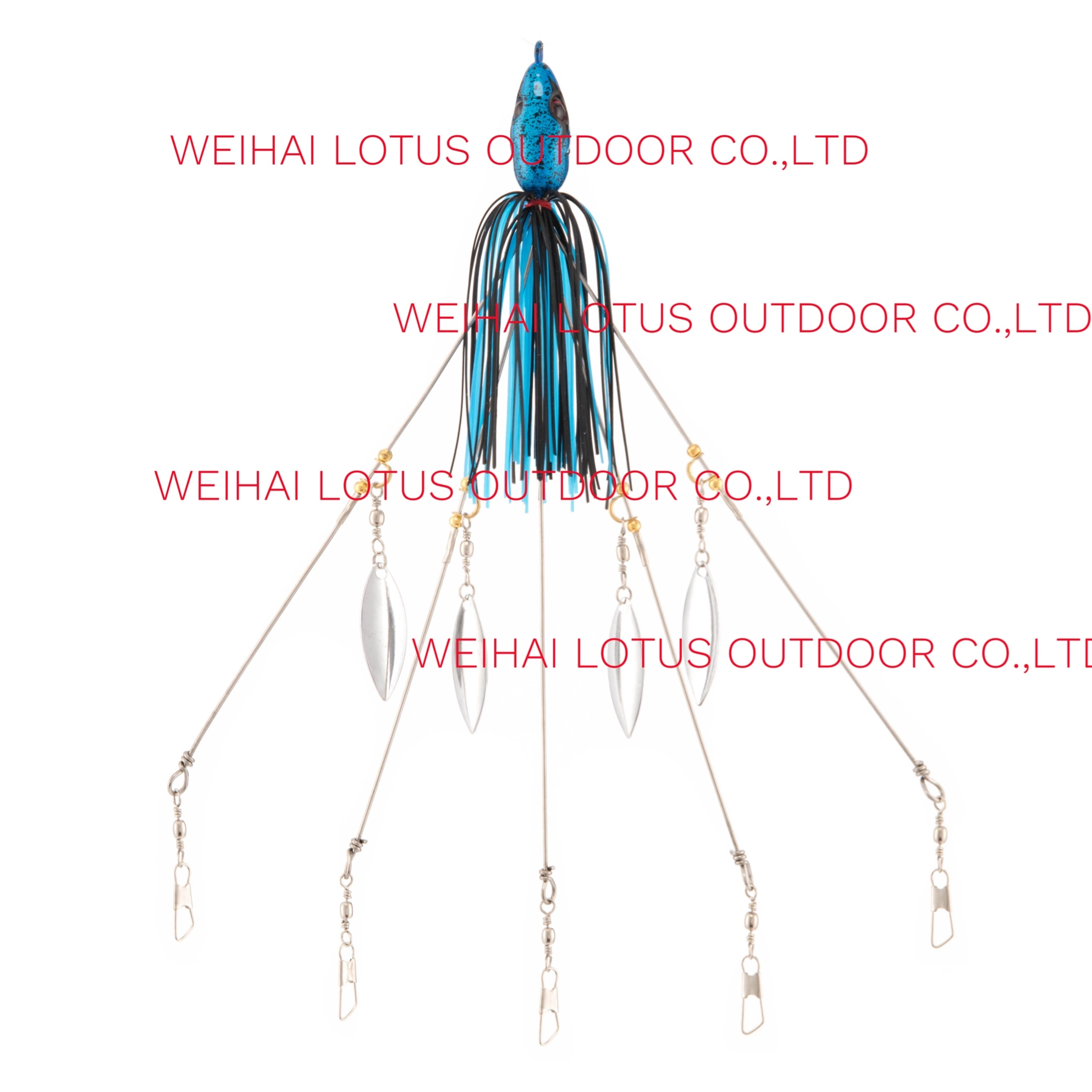 5 Arms Alabama Guarda-chuva Pesca em plataformas Trípod ultraluz com graves Kit de isco Junior, lâmina de salgueiro ultraluz, Rig. Multi-lure
