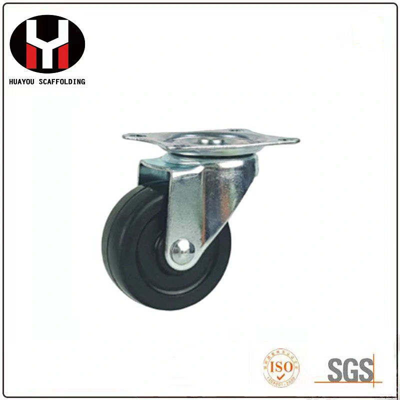 Scaffolding Wheel Heavy Duty Black Rubber Caster with Brake