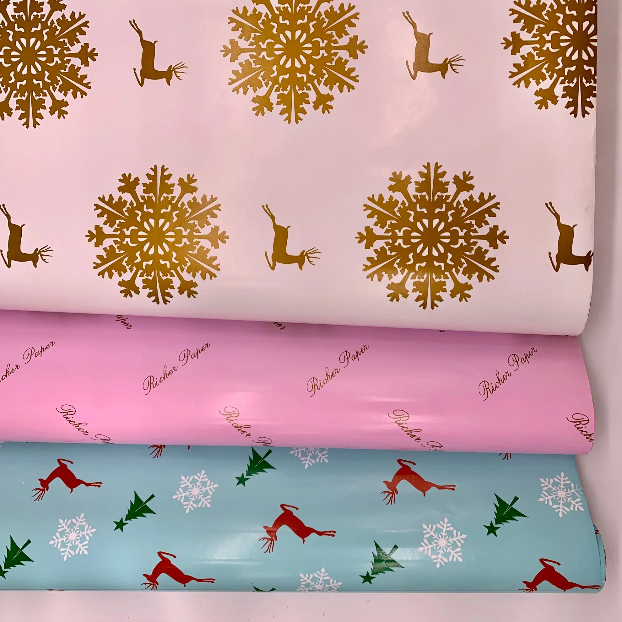 Hot Sale Promotion Custom Pattern Festival Gift Wrapping Paper