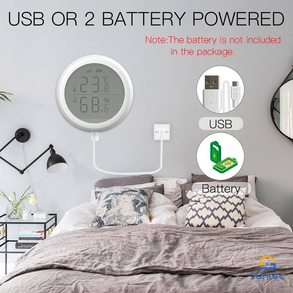 Smart Zigbee Smart Temperature and Humidity Sensor with LCD