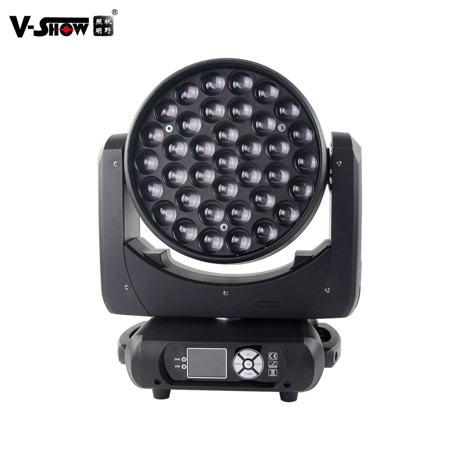 V-Show Beam Wash Zoom 37*15W RGBW 4en1 cabezal móvil para DJ Disco Luz