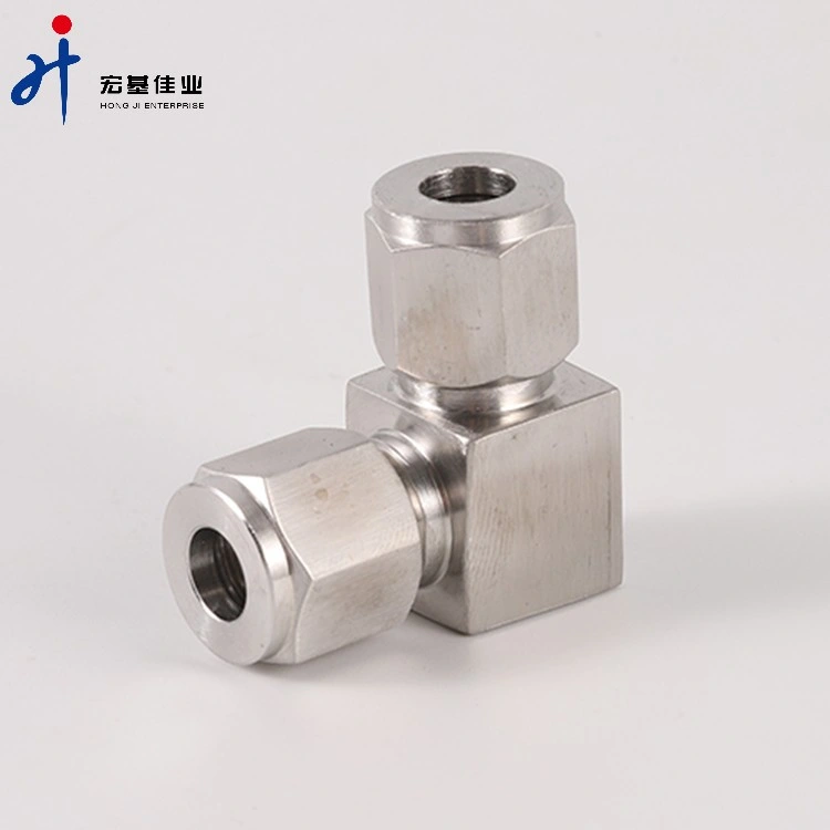 Compression Fitting Elbow 1/2 Inch Tube Stainless Steel Hydraulic Tube Fittings SS304