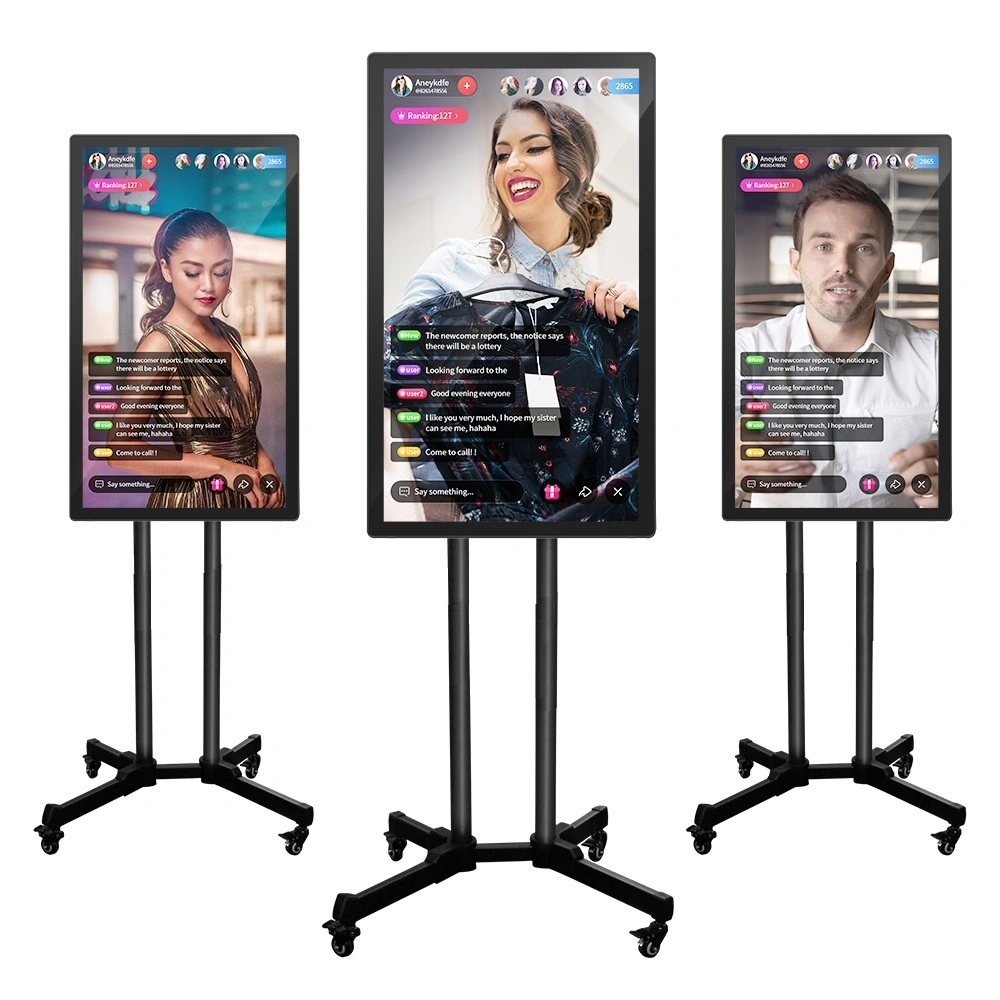 55 Inch Facebook/Tiktok/Ins/Youtube Fan Interactive Wireless Big Screen Video Streaming Stand Live Broadcast Equipment