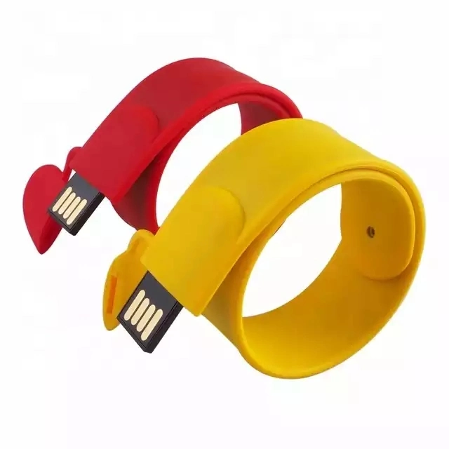 Funny Silicone Bracelet Pen Drive 128GB 64GB 32GB 16GB 8GB Slap Wristband USB Flash Memory Stick Disk 2.0 3.0 for Children Gifts