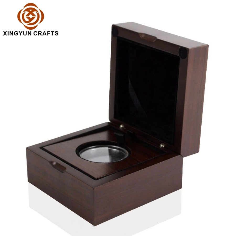 Luxury Custom Old Silver Medal Capsule Collection Wooden Gold Coin Box Wholesale/Supplier Wooden Gift Package Box