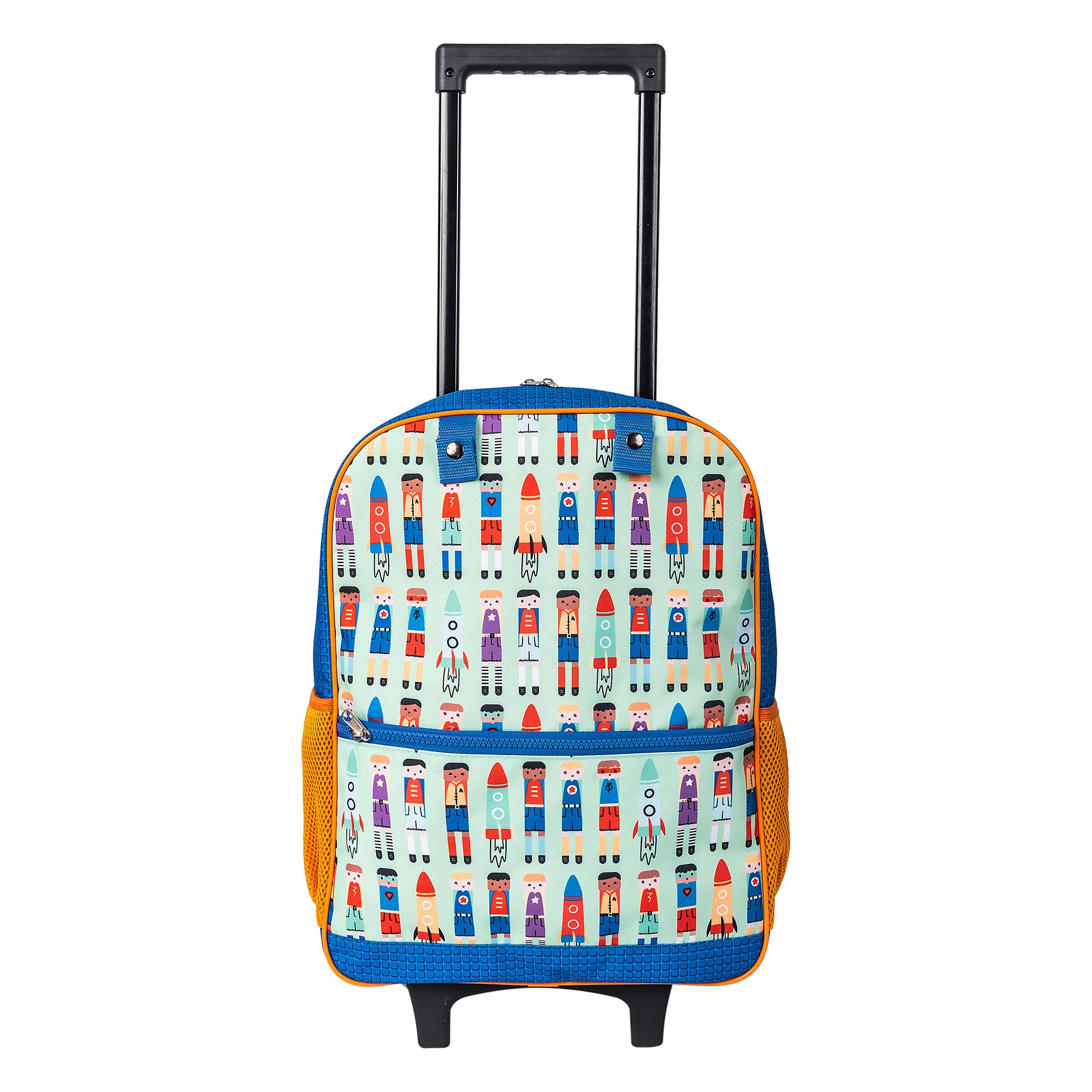 Supermarkt Cartoon Funktionale Schulter Schreibwaren Mädchen Student Kinder Rolling Wheeled Trolley Pen Bleistift Case Cooler Lunch Bag Zurück Schultaschen