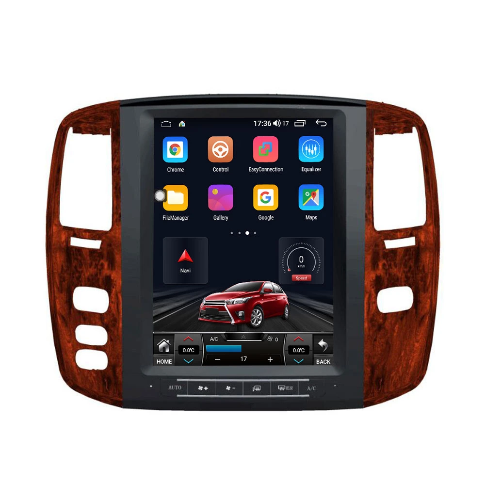 Pantalla vertical GPS para coche Navegación para Lexus Lx470 2002 2003 2004 2005 2006 2007 Auto Tesla Style Radio estéreo Multimedia Reproductor