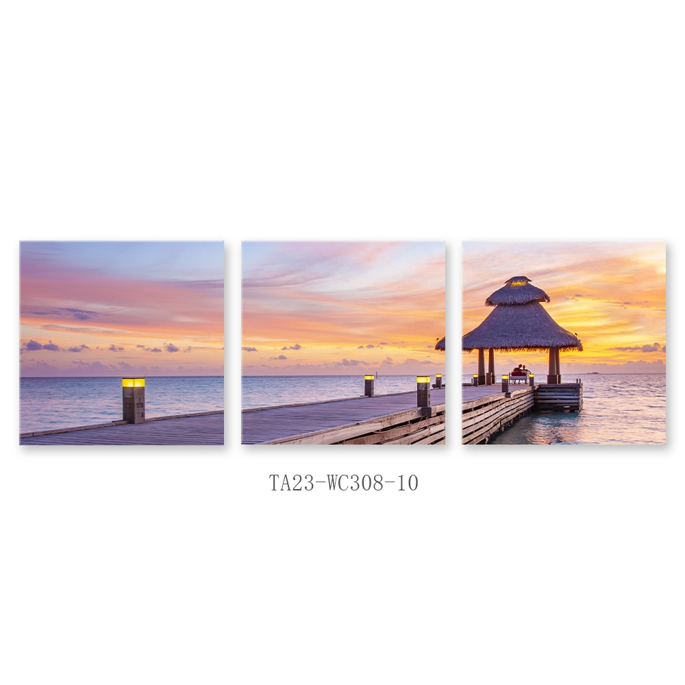 Home Decor 3 Panels Sea View Picture Designs Art Painting for Sale Modern Wall Paintings Canvas Art Wall Decor