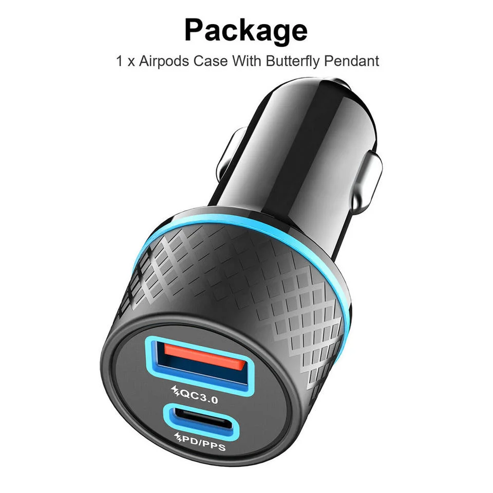 Universal USB Car Charger Pd Type C Adapter Dual 3.1A Car Charger USB C Cigarette Lighter for I-Phone Sam-Sung