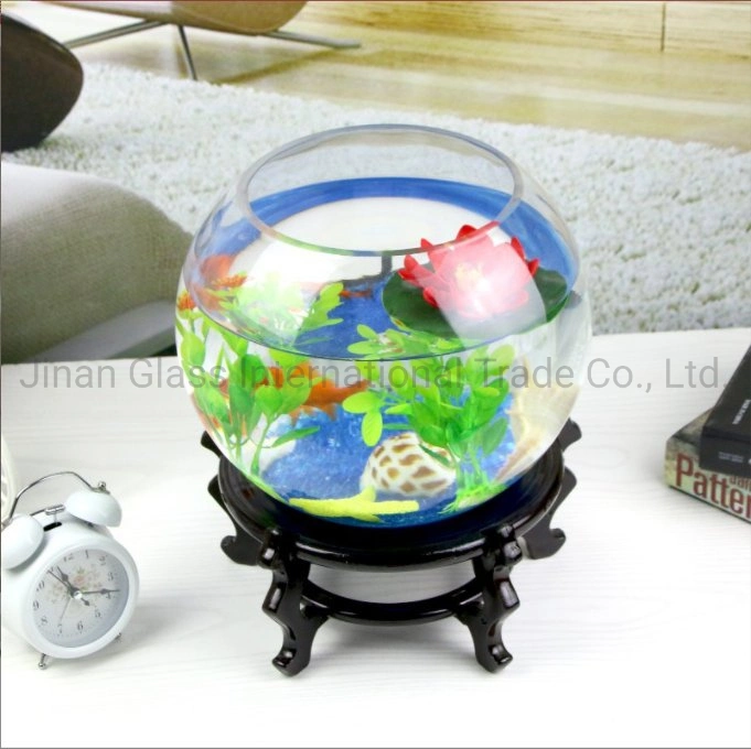 Commerce de gros poissons de taille de réservoir Réservoir rond en verre transparent Goldfish poisson bol